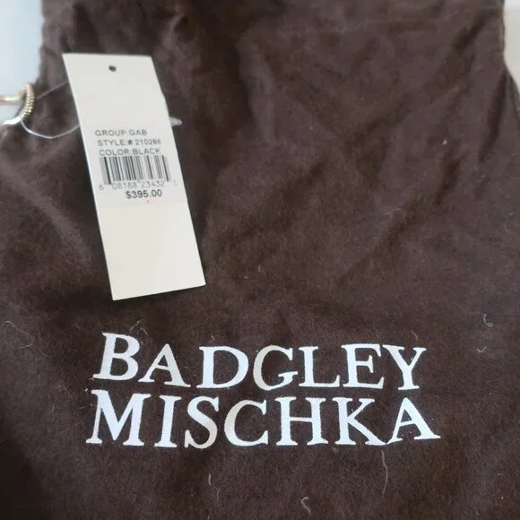 NWT Womens Badgley Mischka Black Beaded Gold Chain Clutch Evening Handbag - Picture 5 of 9